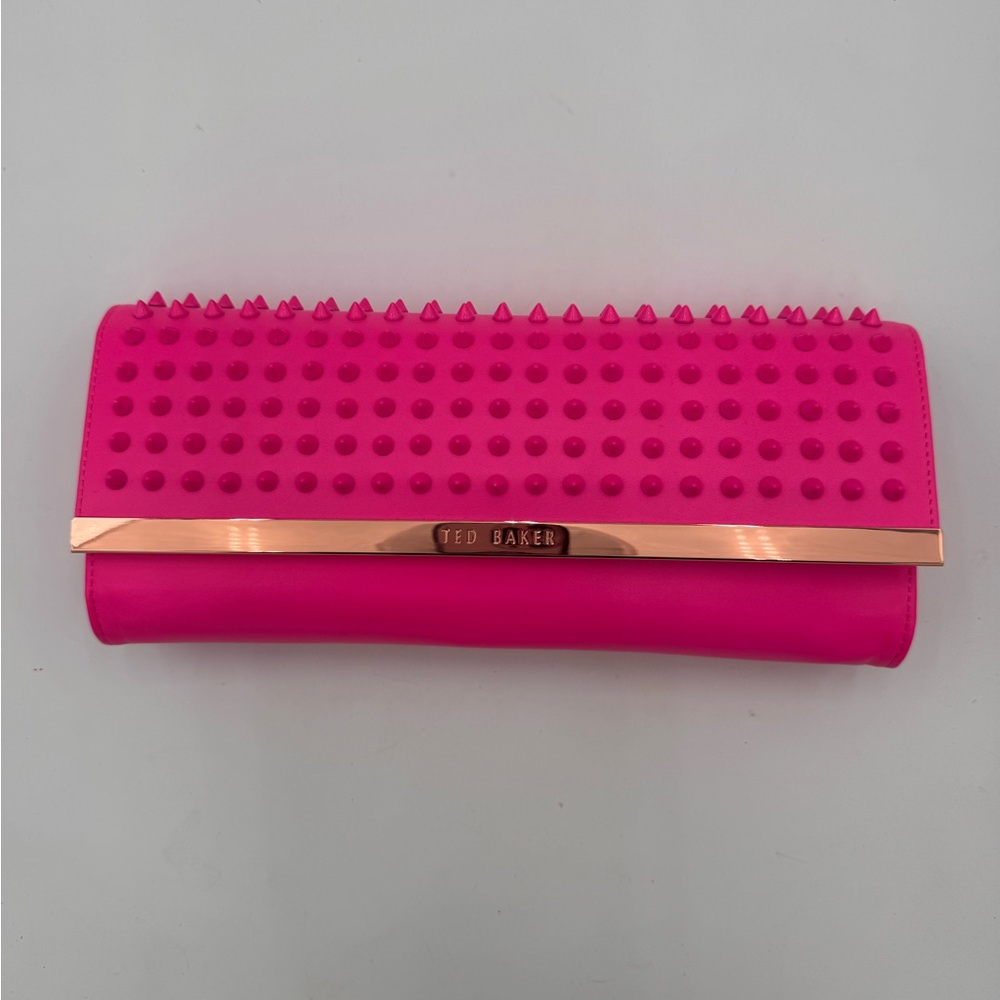 Ted Baker Hot Pink Studded Clutch